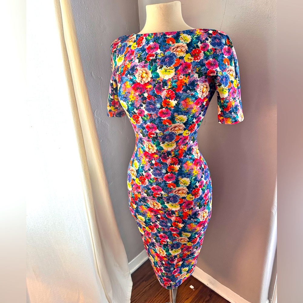 Rainbow Floral Dress